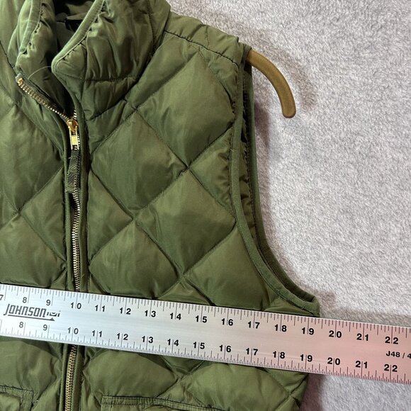 Woolrich Womens Quilted Down Puffer Vest Olive Green M Gorp Core Hiking Outdoor - Picture 5 of 11